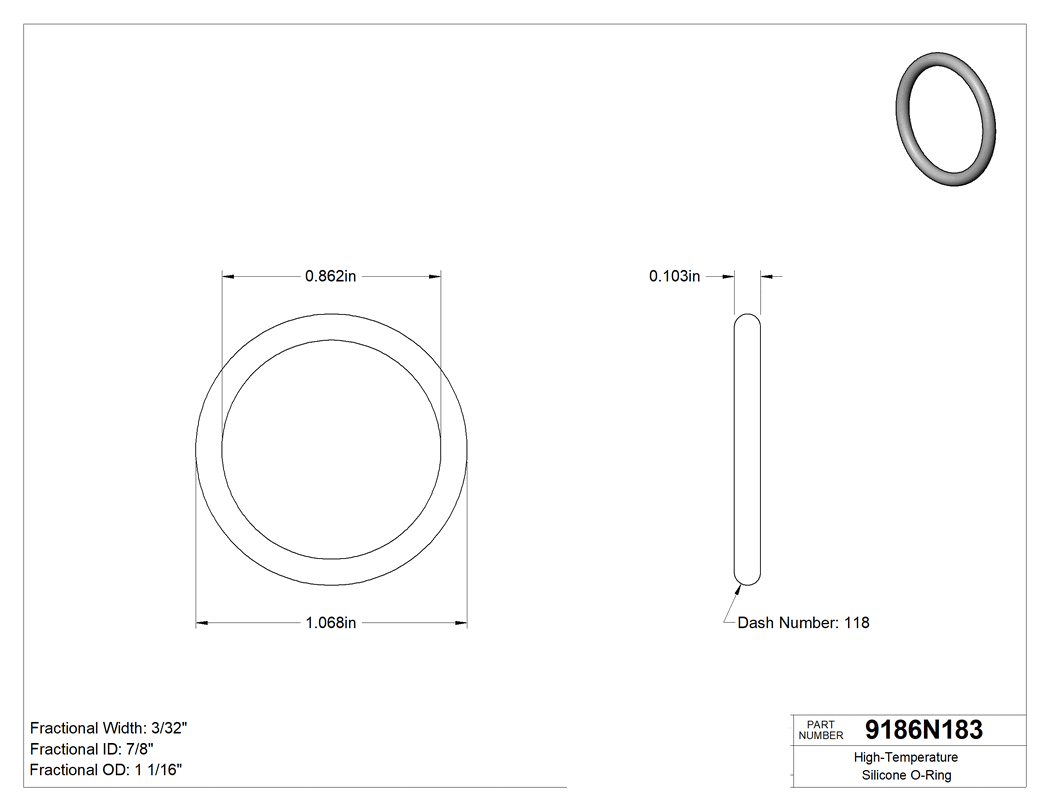 Technical drawing - 9186N183